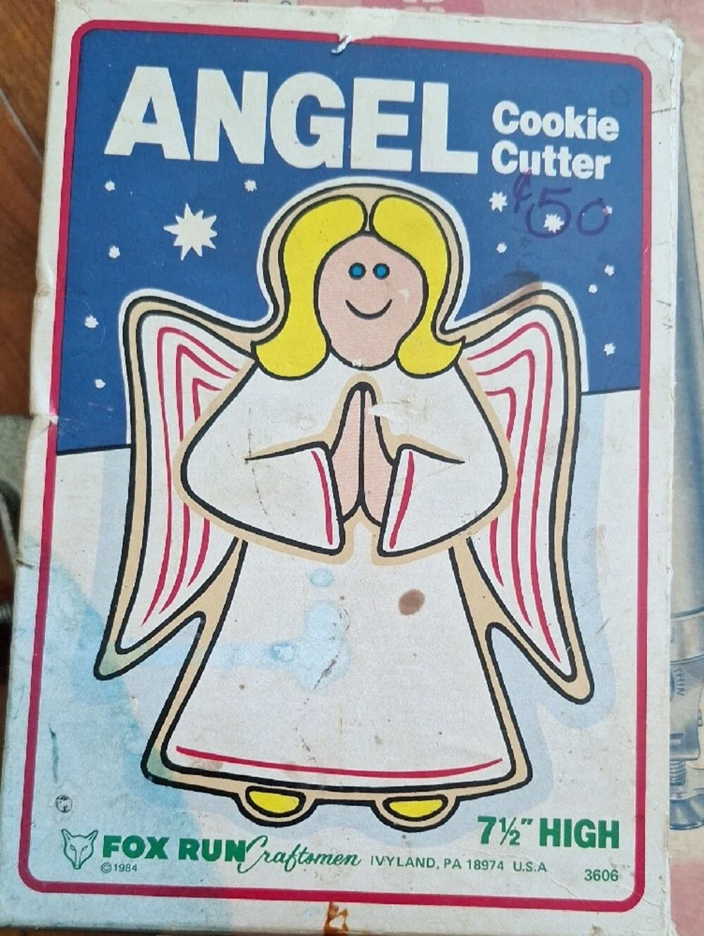 Angel Cookie Cutter -Fox Run White & Yellow